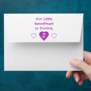 Little Sweetheart 2nd Birthday Envelope
