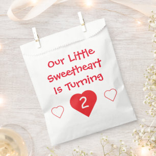 Little Sweetheart 2nd Birthday Favour Bags