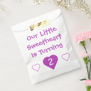 Little Sweetheart 2nd Birthday Favour Bags