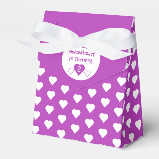 Little Sweetheart 2nd Birthday Favour Box (Front Side)