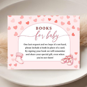 Little Sweetheart Baby Shower Books For Baby Enclosure Card