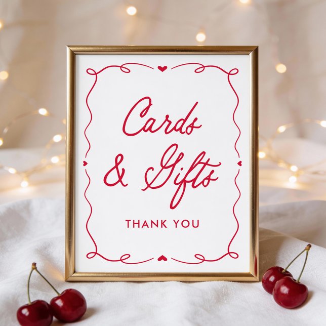 Little Sweetheart Baby Shower Cards and Gifts Sign (Creator Uploaded)