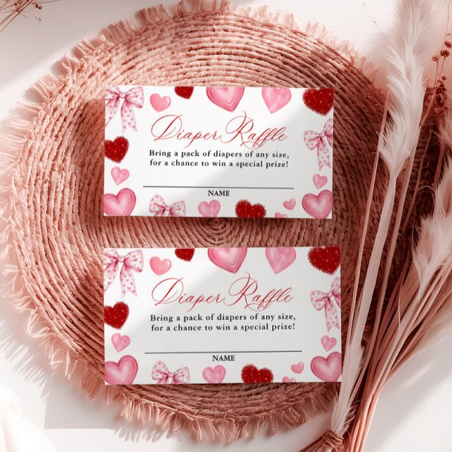 Little Sweetheart Baby Shower, Diaper Raffle Card (Creator Uploaded)