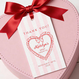 Little Sweetheart Baby Shower Favor Tags