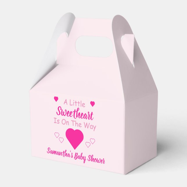 Little Sweetheart Baby Shower Favour Box (Front Side)