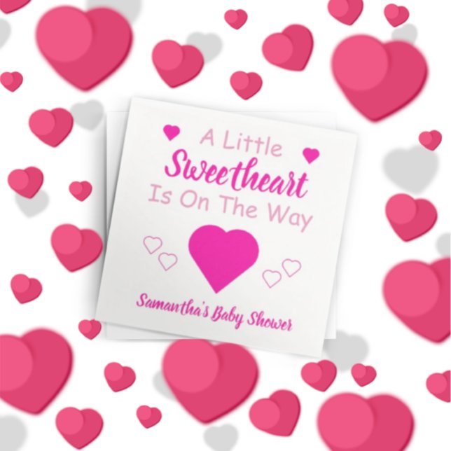 Little Sweetheart Baby Shower Napkin (Creator Uploaded)