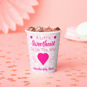 Little Sweetheart Baby Shower Paper Cups