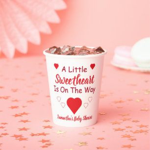 Little Sweetheart Baby Shower Paper Cups