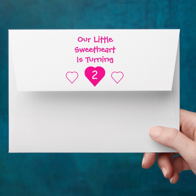 Little Sweetheart Birthday Envelope (Hand)