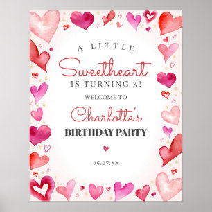 Little Sweetheart Birthday Welcome Sign