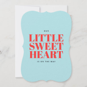 Little Sweetheart Blue Boy Baby Shower Invitation