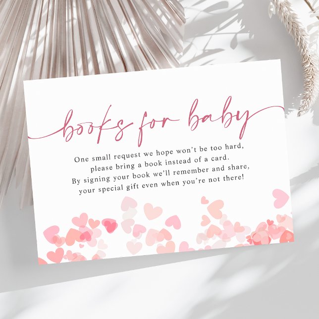 Little Sweetheart Books for Baby Girl Baby Shower Enclosure Card (Creator Uploaded)