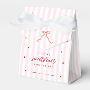 Little Sweetheart Bow Baby Shower Favour Box