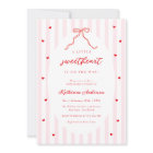 Little Sweetheart Bow Baby Shower Invitation