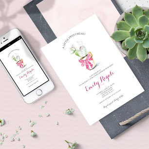 Little Sweetheart Cactus Baby Shower Invite