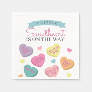 Little Sweetheart Candy Baby Shower Napkin