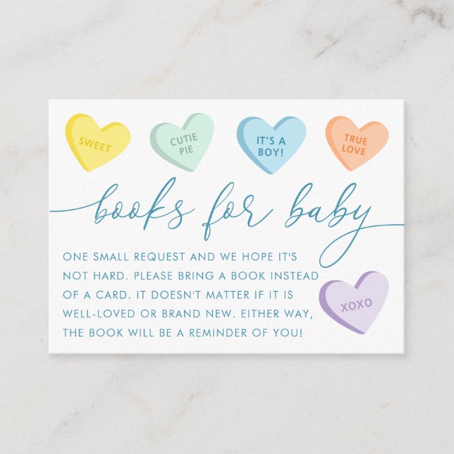 Little Sweetheart Candy Hearts Books for Baby Enclosure Card (Front)