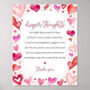 Little Sweetheart Diaper Raffle Sign