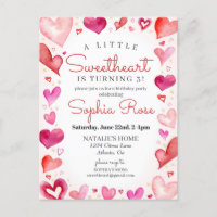 Little Sweetheart February Birthday Party for Girl