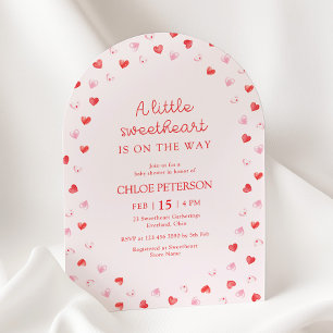 Little Sweetheart Girl Baby Shower Invitation