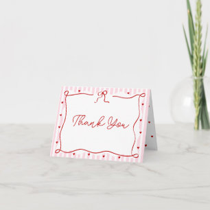 Little Sweetheart Hearts Valentine Baby Shower Thank You Card