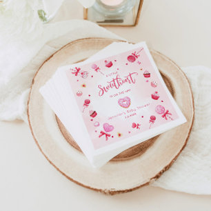 Little Sweetheart is on the way baby shower Napkin