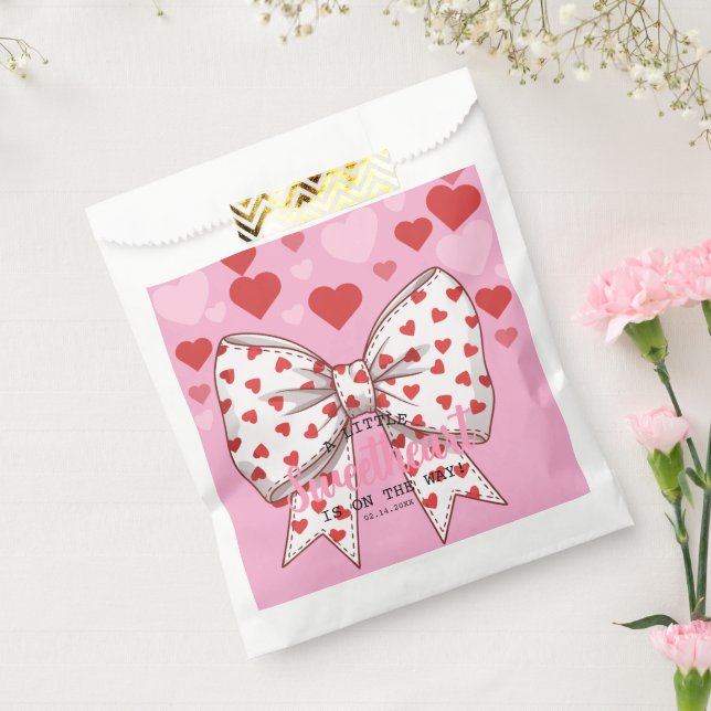  Little Sweetheart Is on the Way pink baby shower Favour Bags (Sealed)