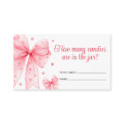 Little Sweetheart Pink Bow How Many Candies