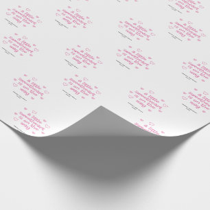 Little Sweetheart Pink Girl Baby Shower  Wrapping Paper