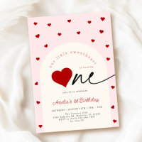 Little Sweetheart Pink Red 1st Birthday