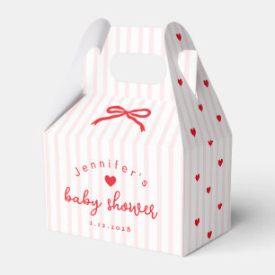 Little Sweetheart Pink Red Valentines Baby Shower Favour Box