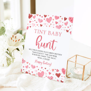 Little Sweetheart Tiny Baby Hunt Baby Shower Game Pedestal Sign