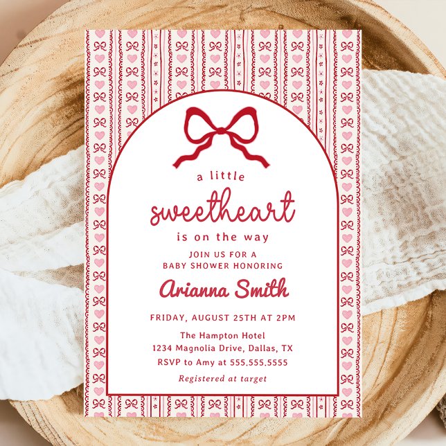 Little Sweetheart Valentine Baby Shower Invitation (Creator Uploaded)