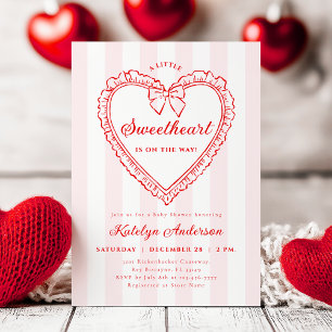 Little Sweetheart Valentine Baby Shower Invitation
