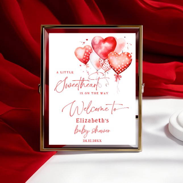 Little Sweetheart Valentine Day Baby Welcome Poster (Creator Uploaded)