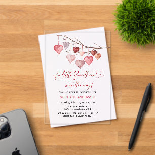 Little Sweetheart Valentines Baby Shower Acrylic Invitations
