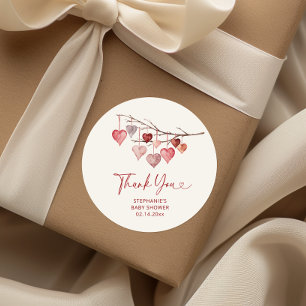 Little Sweetheart Valentines Baby Shower Classic Round Sticker