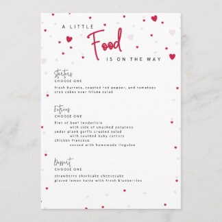 Little Sweetheart - Valentine's Baby Shower Menu