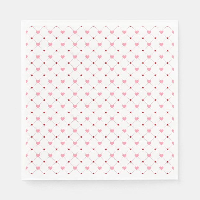 Little Sweetheart Valentine's Baby Shower Pink   Napkin (Front)