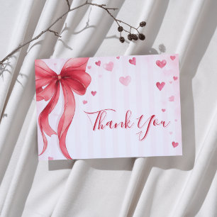 Little Sweetheart Valentines Baby Shower  Thank You Card
