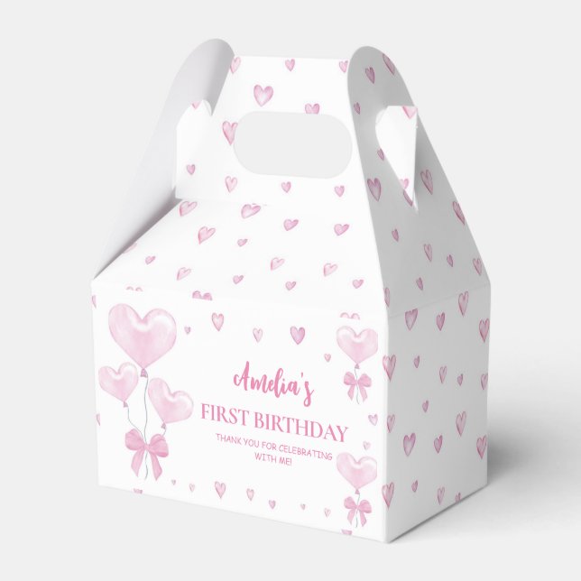 Little Sweetheart Valentine's Birthday Favour Box (Front Side)