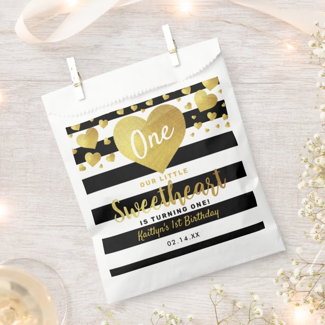 Little Sweetheart Valentine's Day Any Age Birthday Favour Bags (Clipped)