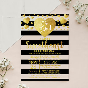 Little Sweetheart Valentine's Day Baby Shower Acrylic Invitations