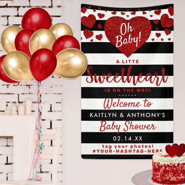 Little Sweetheart Valentine's Day Baby Shower Banner (Creator Uploaded)