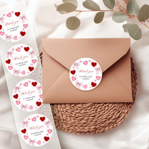 Little Sweetheart Valentines Day Baby Shower Classic Round Sticker