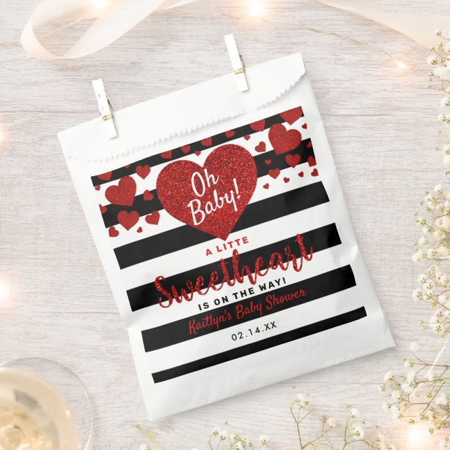 Little Sweetheart Valentine's Day Baby Shower Favour Bags (Clipped)