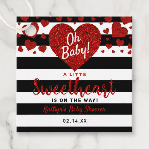 Little Sweetheart Valentine's Day Baby Shower Favour Tags