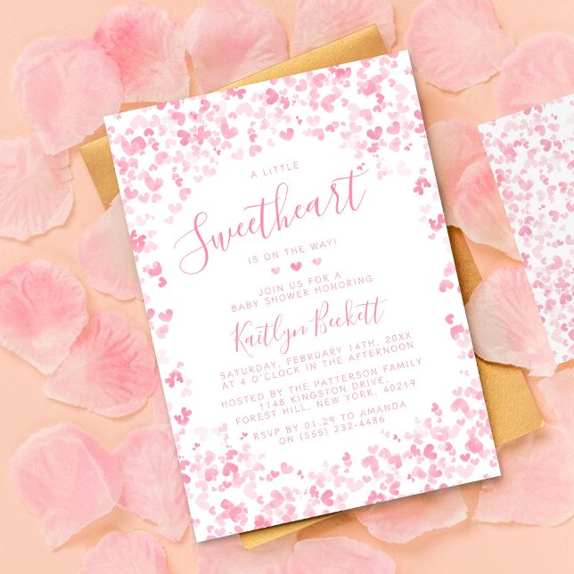 Little Sweetheart Valentine's Day Baby Shower Invitation (Creator Uploaded)