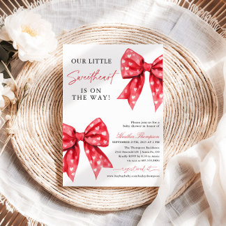 Little Sweetheart Valentines Day Baby Shower Invitation