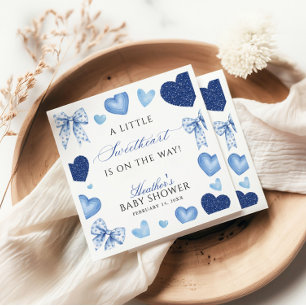Little Sweetheart Valentines Day Baby Shower Napkin